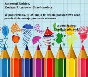 Ponowne otwarcie szkoły i przedszkola